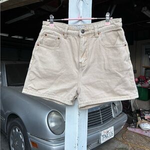 Motel Beige Jean Shorts